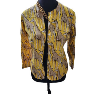 P149. Ann Taylor Giraffe Cardigan  |M